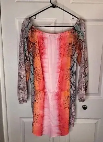 Lovers + Friends Carmella Snake Print Romper L