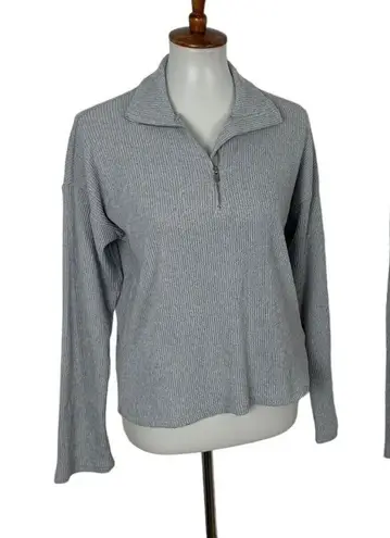 Kinesis Women's 2 Piece Lounge Set Small Gray Ribbed Comfy Stretchy - Image 1