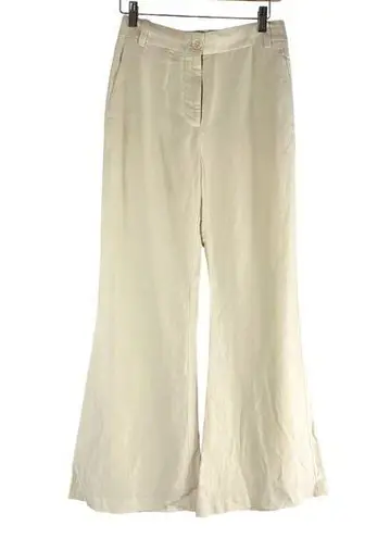 BY MALENE BIRGER Carass Cropped Woven Flared Pants Size DE 36 US 6 Pearl