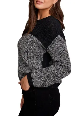 Tribal Crew Neck Colorblock Knit Sweater Womens Small Petite Navy Preppy Classic Blue Size undefined