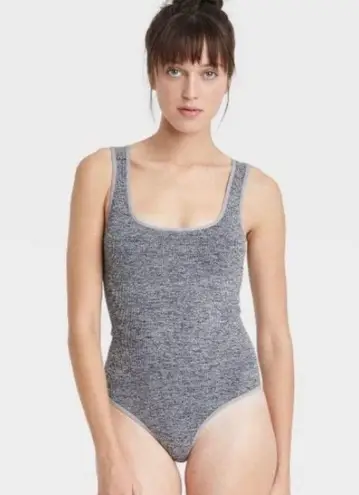 NWT - Colsie - Women’s Grey Seamless Thong Bodysuit - Size Medium