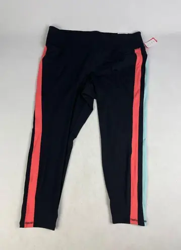 Lane Bryant  Livi Capri 22/24 Black Salmon Mint NWT Spandex‎ High Rise READ $50