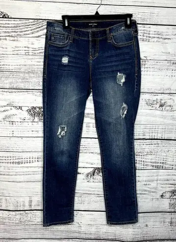 Dear John  Madison Girlfriend Jeans Dark Wash Distressed 25