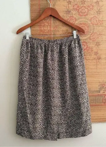 Spencer Jeremy Brand Vintage Silk Cheetah Print Skirt