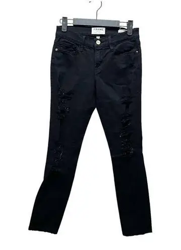 FRAME Demin Le Skinny De Jeans Black Denim High