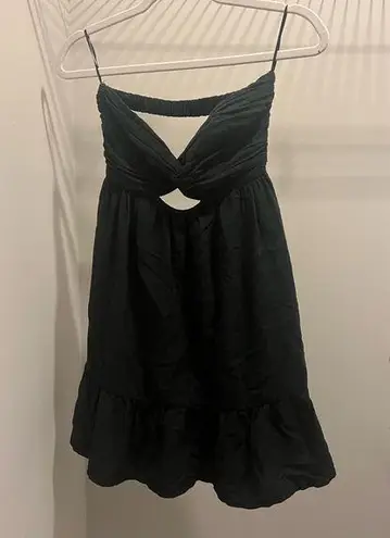 Strapless black dress