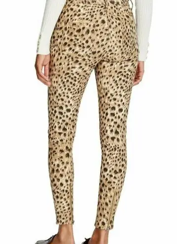 J. McLaughlin  Baxter Pants Jeans Leopard Animal Print Size 6 Zip Ankles