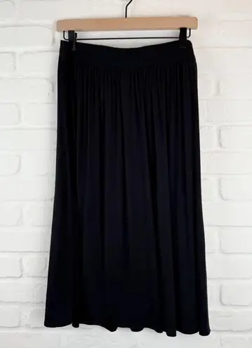 The Frock NYC Black Tshirt Knee Length Skirt Elastic Waist Pullon Lightweight XL