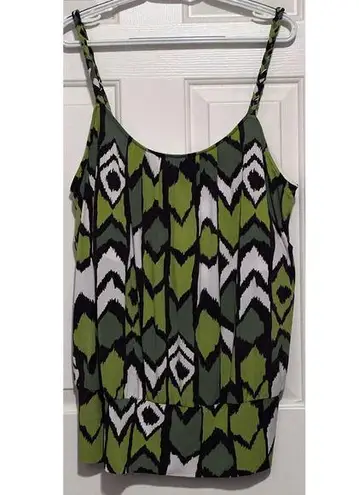 Cato  Women's Green‎ Black White Braided Straps Tank Size 22/24W