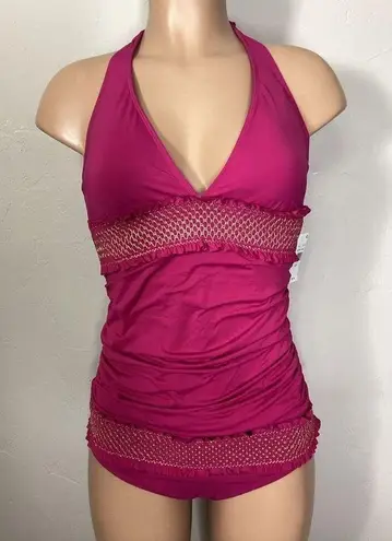 Bleu Rod Beattie New.  rouge smocked tankini set Size 8. Retails $161