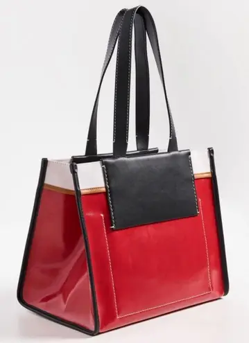 Proenza Schouler White Label Morris Large Coated Canvas Tote in Red, New w/Tag