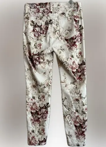 Buffalo David Bitton Floral High Rise Soft Stretch Havana Ankle Skinny Jeans, 6