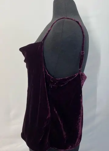 Banana Republic  | Velvet  Cowl Neck Tank Top  Burgundy Camisole