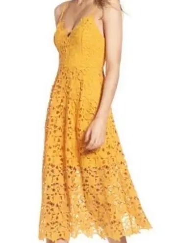 ASTR The Label Marigold Lace A-Line Midi Dress