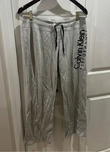 calvin klein performance gray wide leg sweatpants Size M