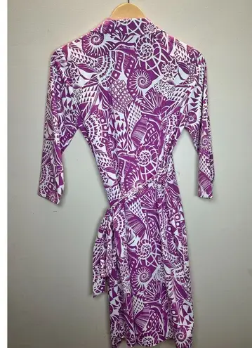 J. McLaughlin Women's Size S Purple Midi Wrap Dress EUC