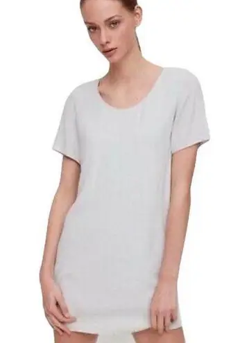 Wilfred  FREE by ARITZIA Teigen Mini Shirt Dress in Lune L Taupe Gray Gauzy