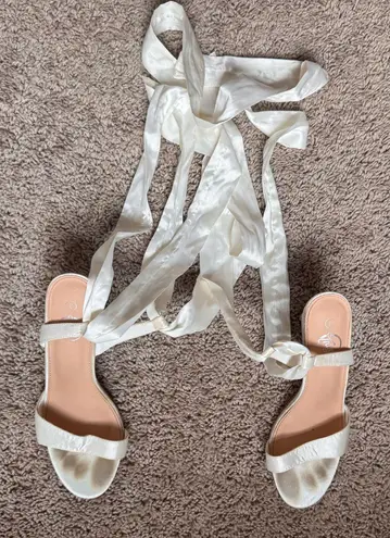 Amazon  White Tie Heels 