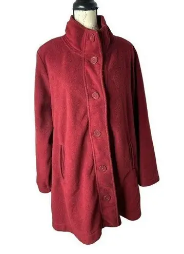 Woman Within WOMAN‎ WITHIN COAT SIZE 18/20 Fleece Coat Jacket RED