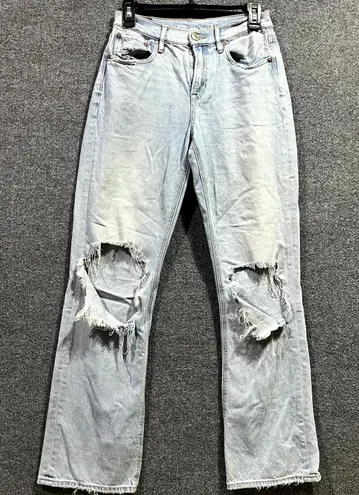American Eagle VTG 90s  Outfitters Bootcut Jeans Womens 2 Blue Denim Distressed