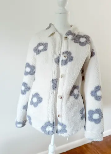 PacSun Floral Fleece Button Up 