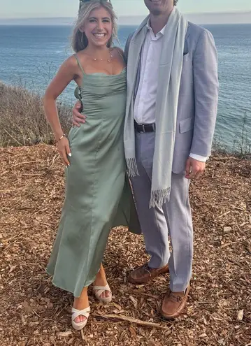 Azazie Barbie™ 1005 Matcha Mermaid Corset Stretch Satin Bridesmaid Dress