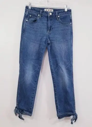 Vintage Blue AMO Tie Ankle Jeans Medium  Denim