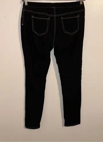 South Pole Vintage Super Stretch black Pants tan stitching size Large