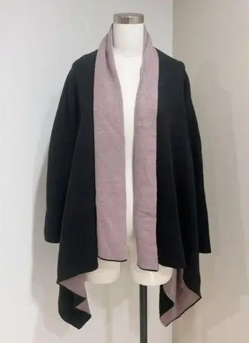 simply styled By Sears Women's Double Faced Cardigan in Black Mauve Size M