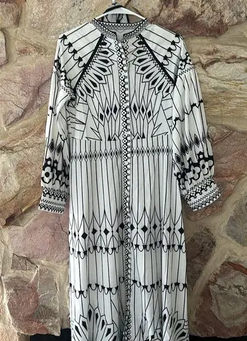 Commense Boheme Stand Collar Split Dress size xs Black