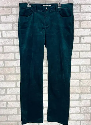 Christopher Blue Madison High Rise Straight Leg Corduroy Jeans in Green Size 16