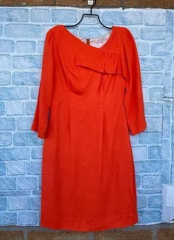 Dice Kayek Pink Label sheath orange coral dress FR 38/6 USA