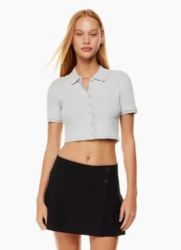 Aritzia  Sunday Best Audio Top - Cropped Knit Buttondown Polo