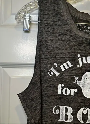 Fifth Sun  Grey Burnout “I’m Just Here For the Boo’s” Ghost Graphic Tank size M