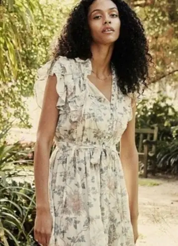 ๐DOEN๐ Carnation Dress ~ Salt Summer Floral Print XS NWOT *Missing Waist Tie" Green