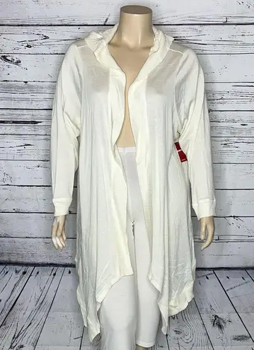 Avenue Body NWT Sz 30/32 Ivory Open Front Luv 2 Lounge Sweater Cardigan w/ Hood
