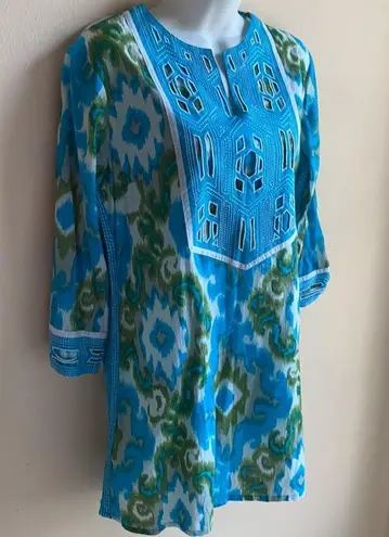 Cotton Swimsuit Tunic Coverup Ikat Kas Designs M Size M