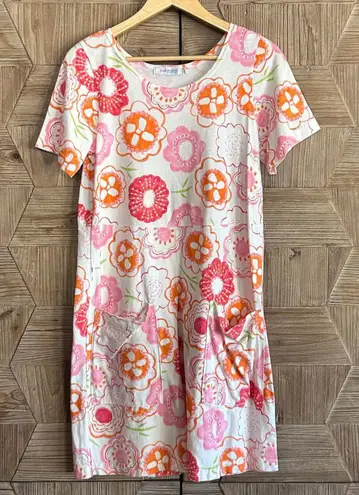 Fresh Produce Womens Pink Orange Floral Dress Size S Casual Cottage