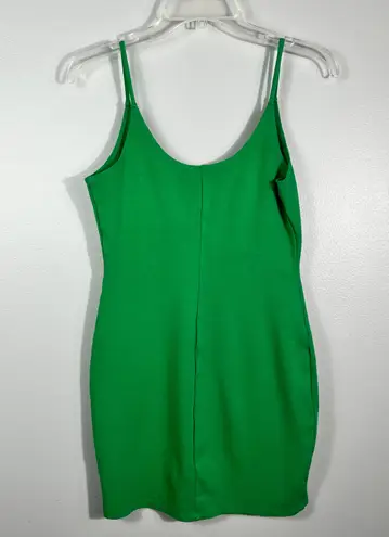 Love j Bright Green Cotton Stretch Fitted Bodycon Tank Top Dress Medium M Party
