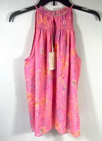 Ramy Brook NWT Harlie Paisley Halter Neck Tank Top in Peony Combo