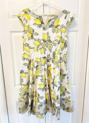Eshakti wayward fancies Customs Lemon Midi Fit Flare Dress Size M