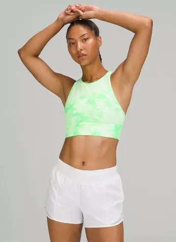 Lululemon  Energy Bra High Neck Long Line Shibori Green Medium Support B-D Size 4