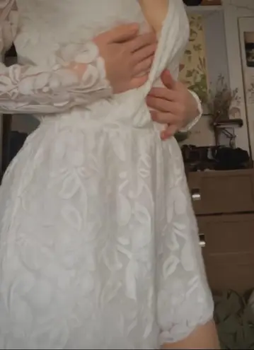 Bleuh Ciel Lace White Romper