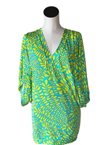 Trina Turk NWT  Women's Large Trellis Kaftan Tunic Dress Swim Spa cover up