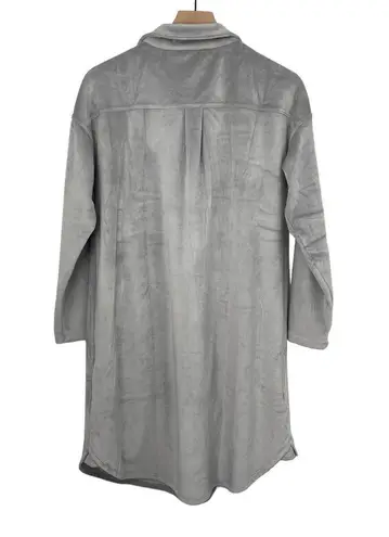Soft Surroundings Auberon Mini Dress Coziest Zip Up Tunic Pullover Silver NEW S