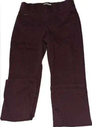 Nine West  Burgandy Pull On Jeans