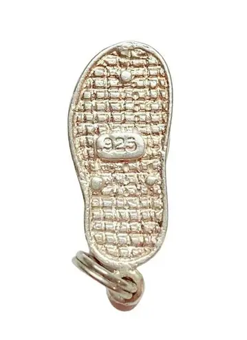 Sterling Silver 925 Cubic Zirconia Flip Flop Sandal Pendant