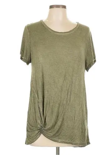 C&C California Green Relaxed Tie Front Short Sleeve T-Shirt