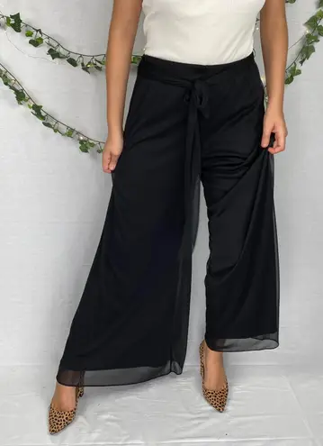 Alex Evenings Alex evening’s Black sheer overlay occasion pant