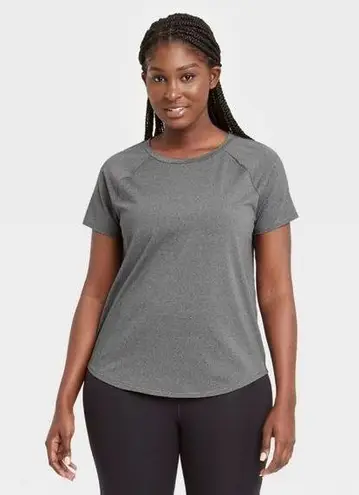 All In Motion  Work Out Top Small Gray Short Sleeve Women Shirt Gym Work Out NWT